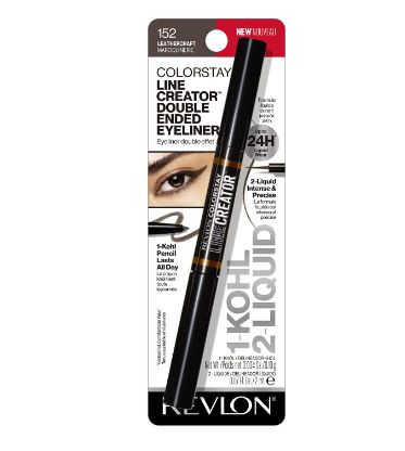 REVLON COLORSTAY LINE CREATOR DOUBLE ENDED EYELINER #152 LEATHERCRAFT
