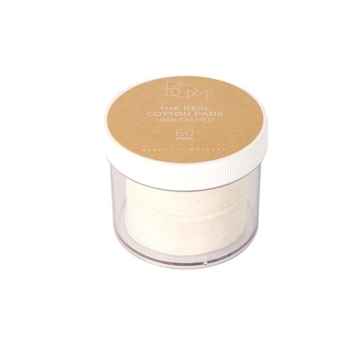 BOM THE REAL COTTON PADS UNBLEACHED 60 SHEETS