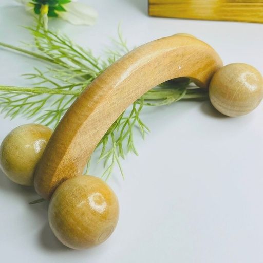 RODILLO LUNAR LISA DE MADERA PARA MASAJE