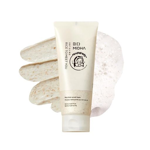 MIDHA RICE BRAN SCRUB FOAM 150ML