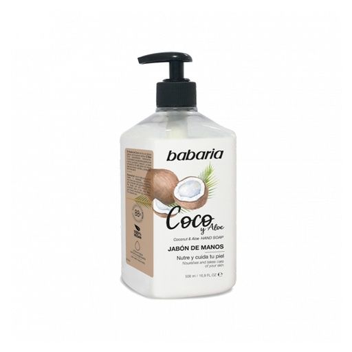 BABARIA JABON DE MANOS - COCO Y ALOE 500ML