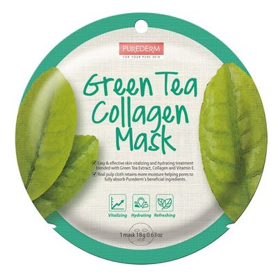 PUREDERM GREEN TEA COLLAGEN MASK - ADS807