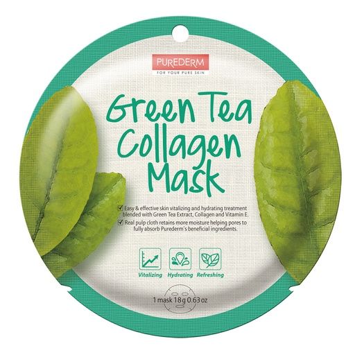 PUREDERM GREEN TEA COLLAGEN MASK - ADS807
