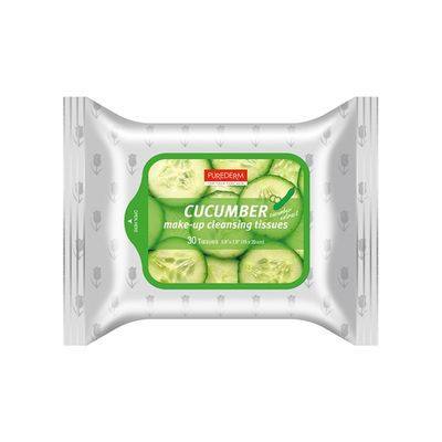 PUREDERM MAKE-UP CLEANSING TISSUES CUCUMBER - ADS605