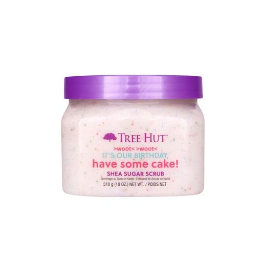 TREE HUT ITS OUR BIRTHDAY HAVE SOME CAKE SHEA SUGAR SCRUB 510G
