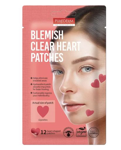 PUREDERM BLEMISH CLEAR HEART PATCHES - ADS823