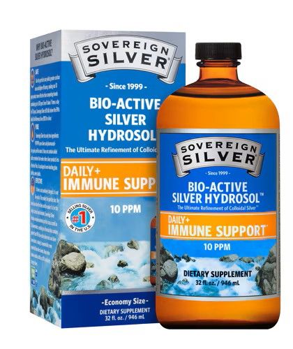 Sovereign Silver Daily+ Immune Support, Size: 32 Fl oz