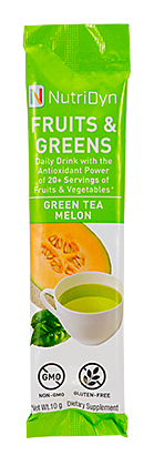 Fruits &amp; Greens, Size: 10 g pkt, Flavor: Green Tea Melon