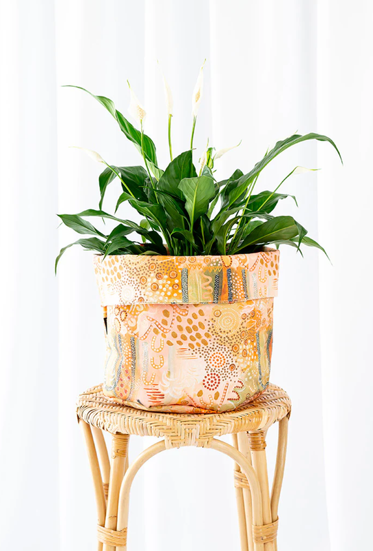 Yarn Small Canvas Plant Pot - Oasis