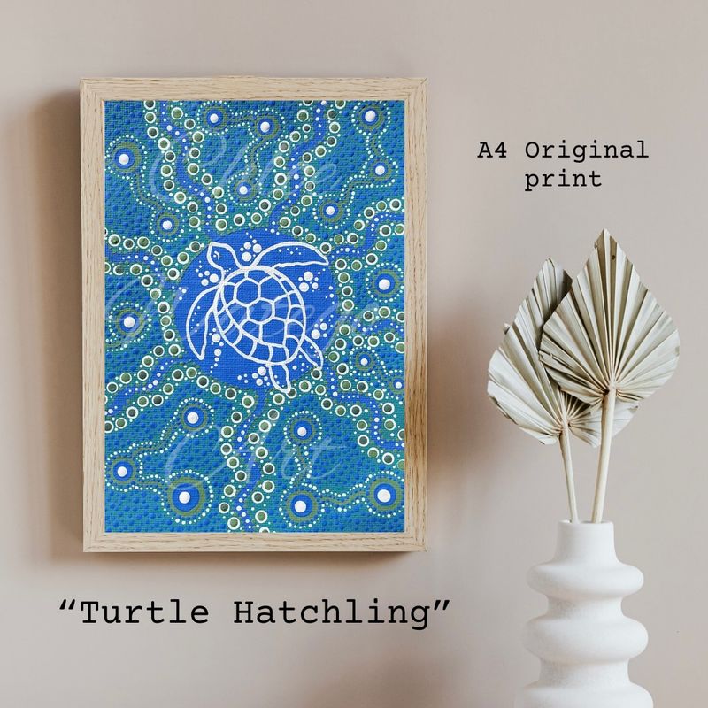 Original print - Turtle Hatchling
