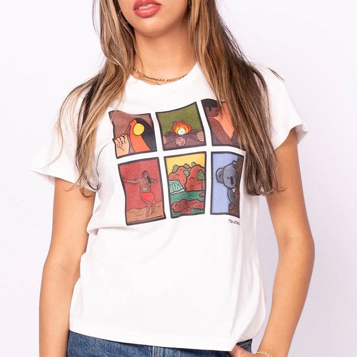 Yarn - CULTURAL VALUES NATURAL COTTON CREW NECK WOMEN'S T-SHIRT