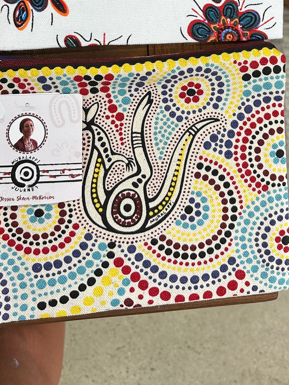 Muralappi Journey - Desert Kangaroo pencil/makeup case by Jessica Skeen Kangaroo Gifts