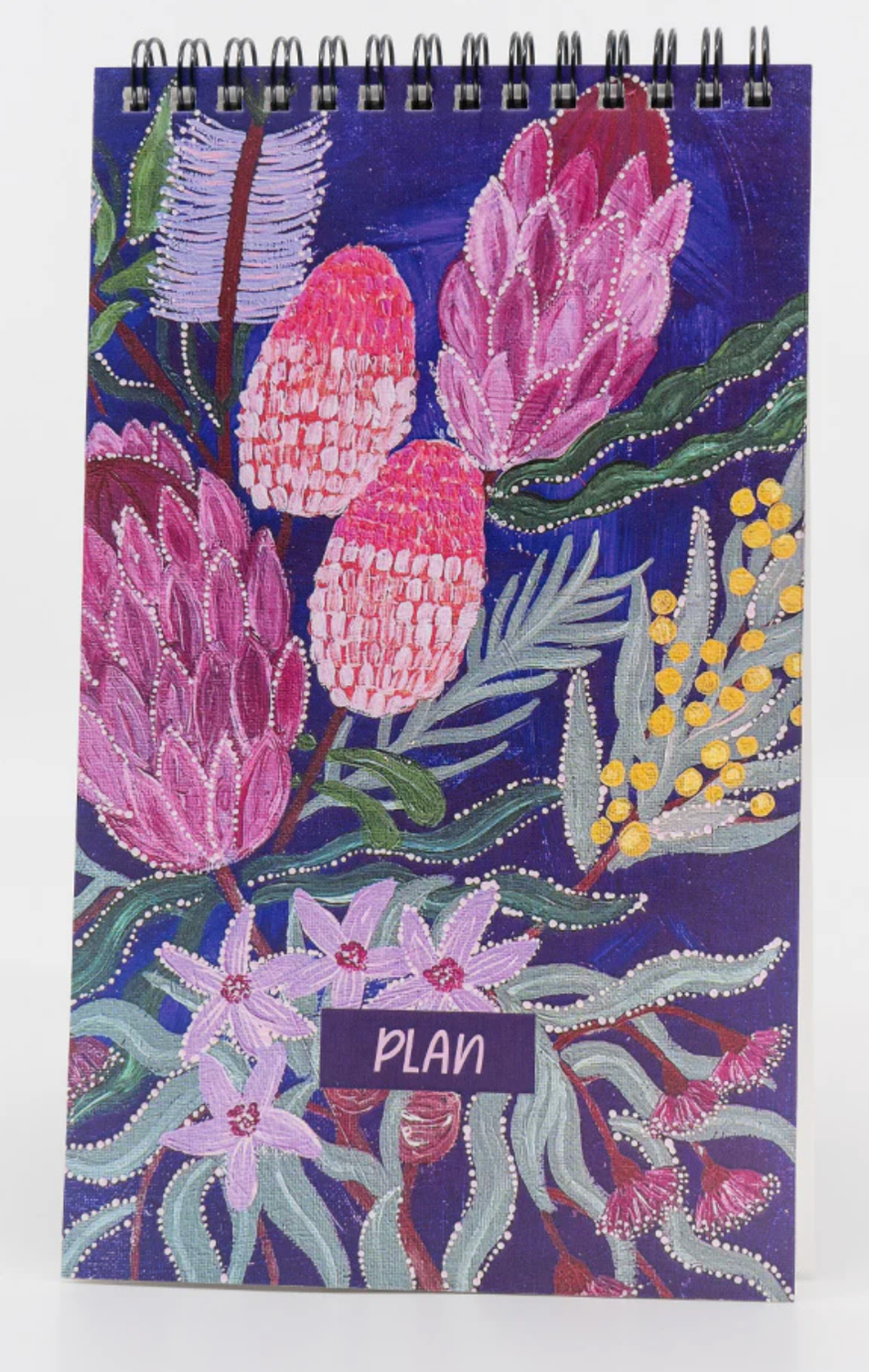 Yarn Spiral Notepad - Garden Scene