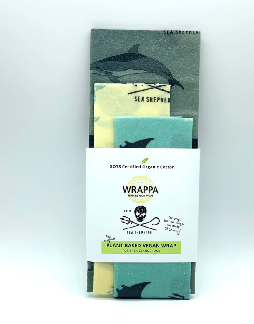 Sea Shepherd X WRAPPA Reusable Food Wraps - 3 PACK