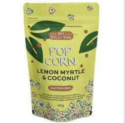 My Dilly Bag - Lemon Myrtle Coconut Popcorn 40g