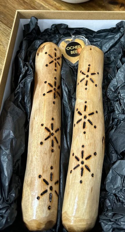 Ochre Bee Clapsticks