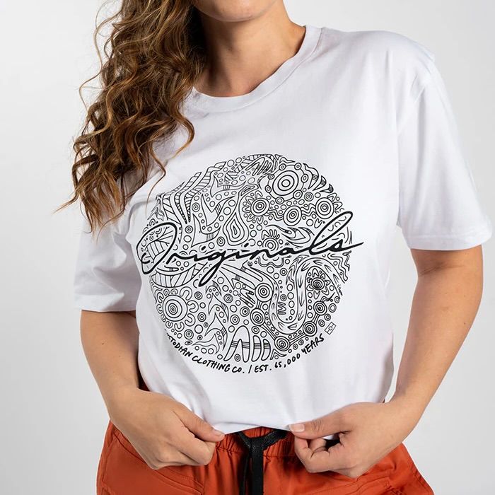 Yarn - FOREVER THE ORIGINALS SPHERE WHITE COTTON CREW NECK UNISEX T-SHIRT