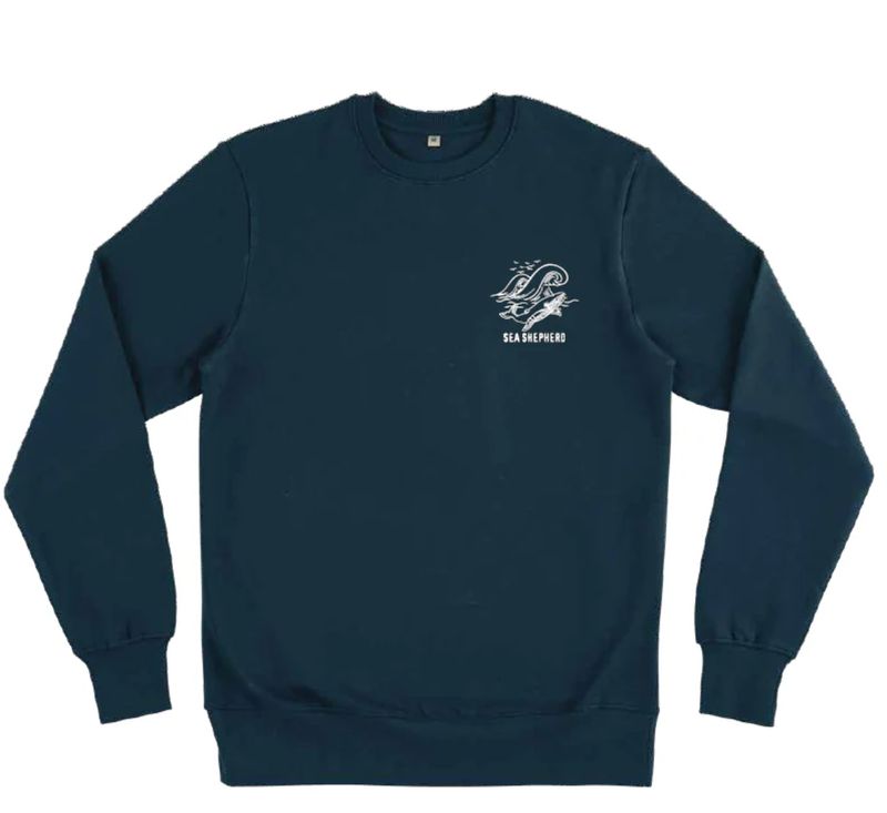 Whale Unisex Sweater - Dark Blue