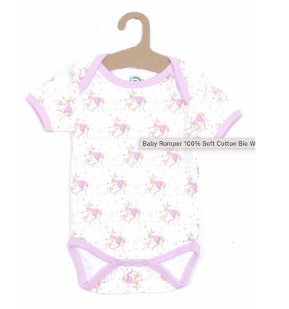 Baby Romper - Pink Kangaroo Jessica Skeen Kangaroo Gifts