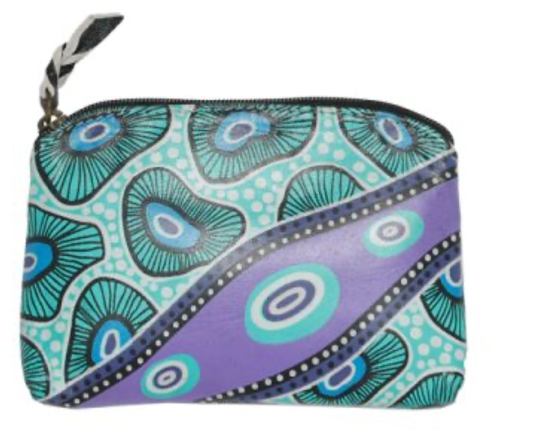 Leather Coin Purse - Looking for Periwinkles