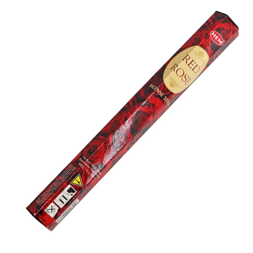 Red Rose Incense Sticks hex pack