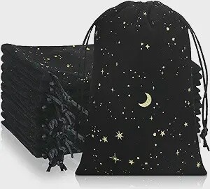 Moon and Stars Velvet Pouch