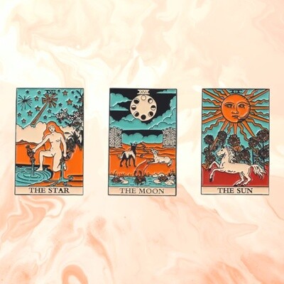 Blue &amp; Orange Tarot Pin