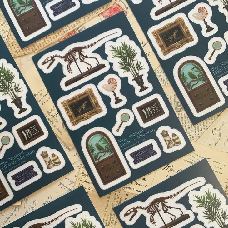 Natural History Museum sticker sheet