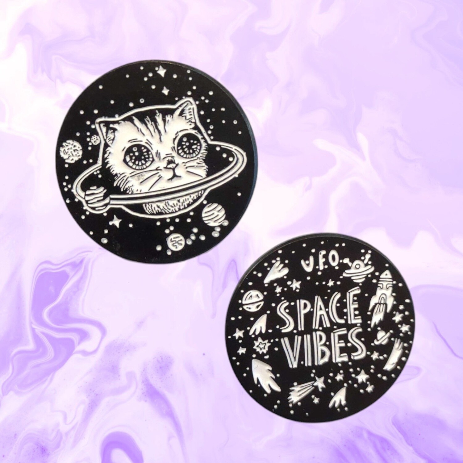 Space Vibes Cat Pin Set