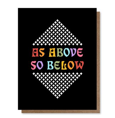 As Above So Below Greeting Card