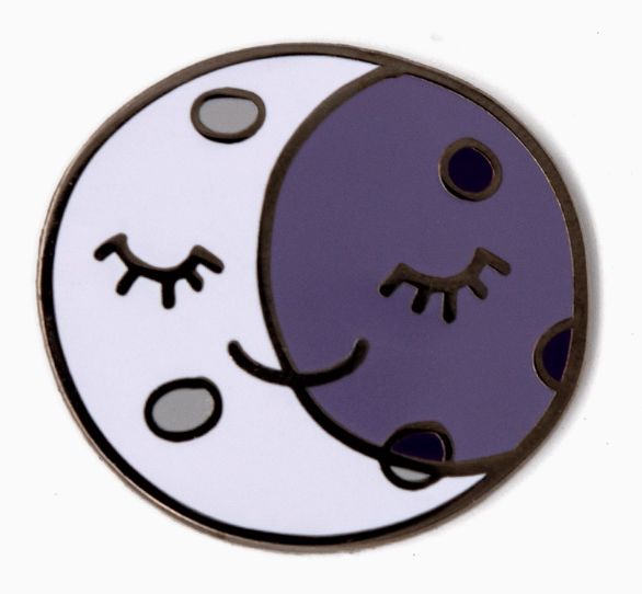 Sleepy Moon Pin
