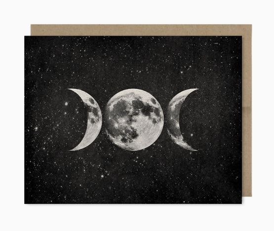 Triple Moon Goddess Card
