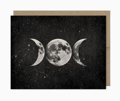 Triple Moon Goddess Card