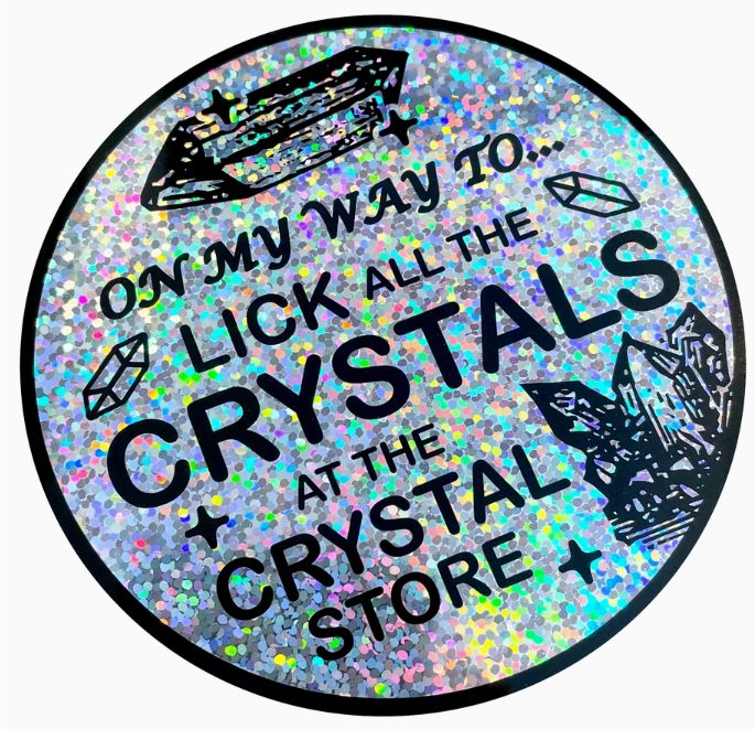 Crystal Licker Round Sparkle Sticker