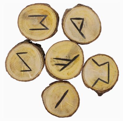 Poplar Wood Rune Set