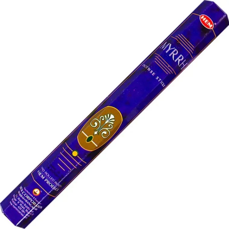 Myrrh Incense Stick hex pack