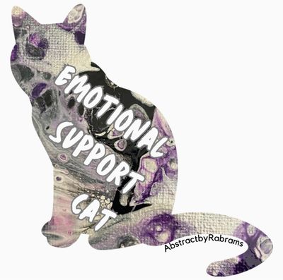 Asexual Emotional Support Cat Sticker