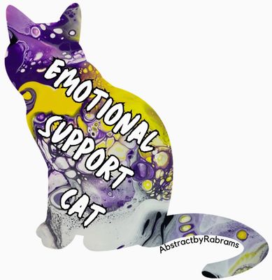 Non Binary Pride Emotional Support Cat Sticker