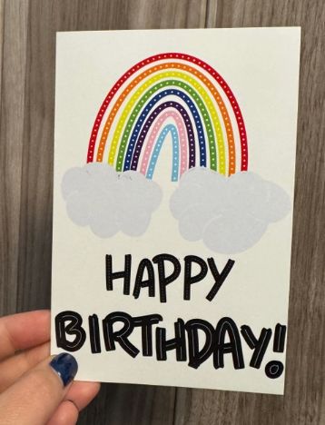 Rainbow Happy Birthday Greeting Card