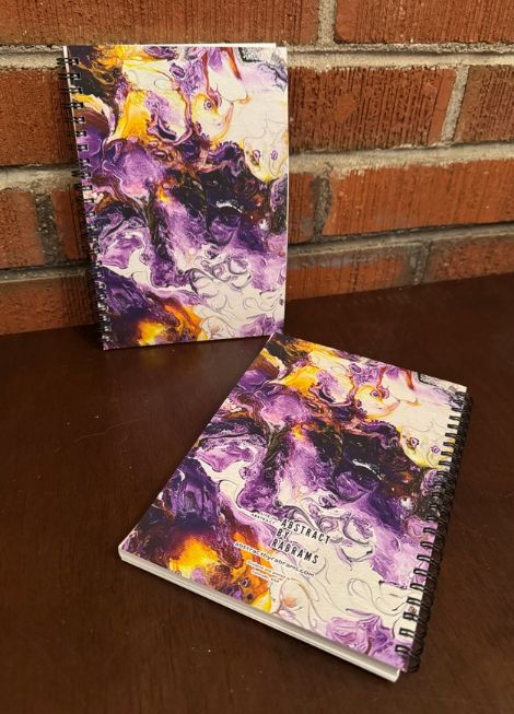 Purple Yellow Soft Touch Wire-O Notebook