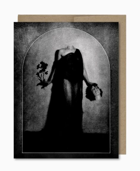 Head &amp; Flowers Card