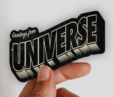 Greetings from Universe Sticker