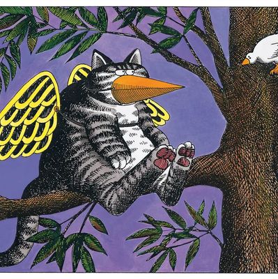 B. Kliban: Cat Wearing Bird Disguise Notecard