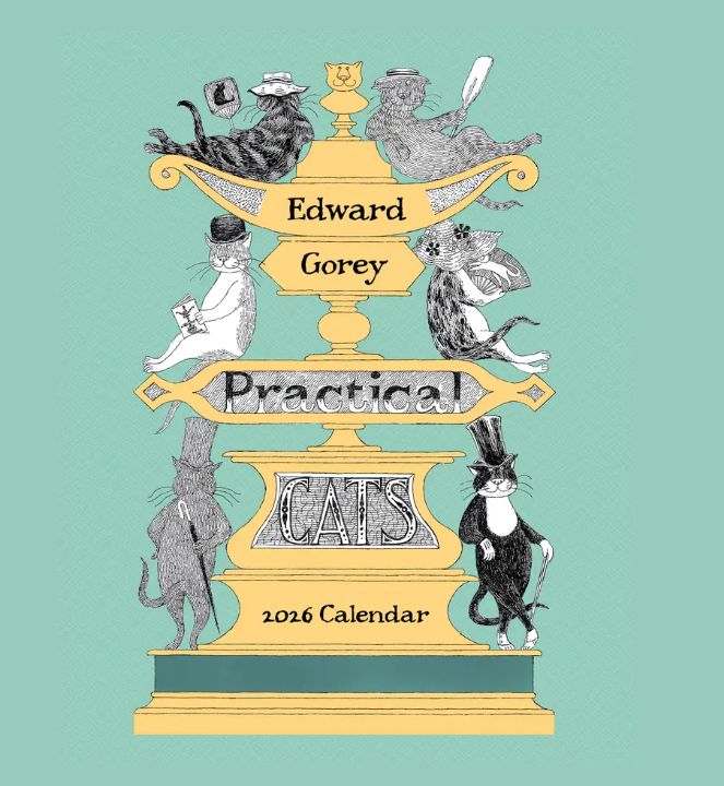Edward Gorey Practical Cats 2026 Mini Wall Calendar