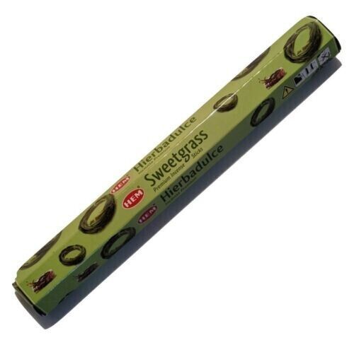 Sweetgrass Incense Sticks hex pack