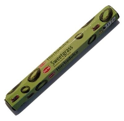 Sweetgrass Incense Sticks hex pack