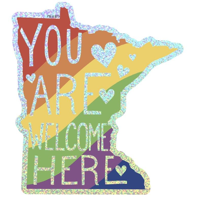 You Are Welcome Here Minnesota Rainbow