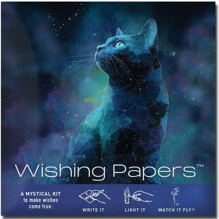 Cosmic Cat Flying Wish Paper