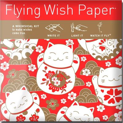 Lucky Cat Flying Wish Paper