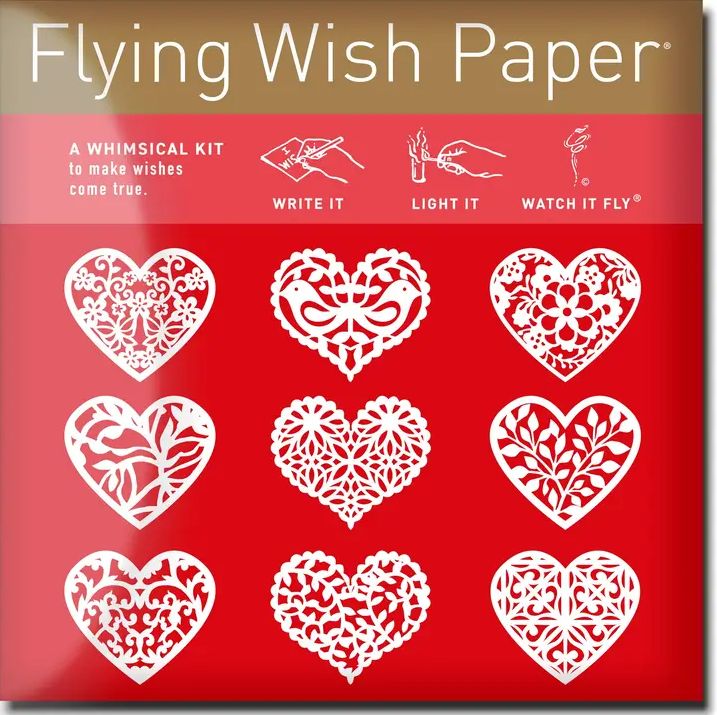 Scarlet Hearts Flying Wish Paper